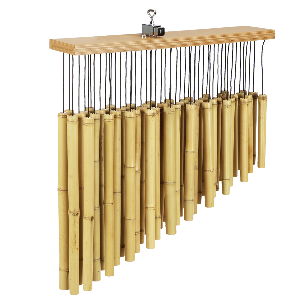 Bamboo wind-chimes with holder large 50 rods 1213