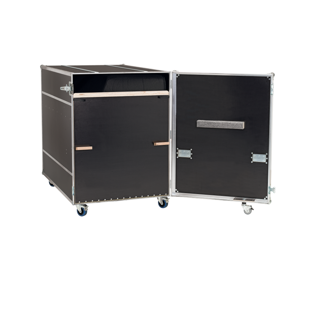 Flight case for celesta with foldable ramp | swing door / ramp ...