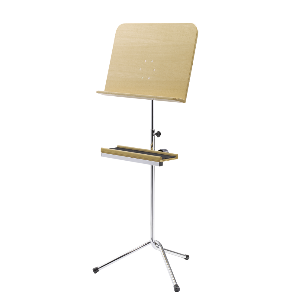 music-stand-tray-wood-common-beech-natural-high-gloss-chrome